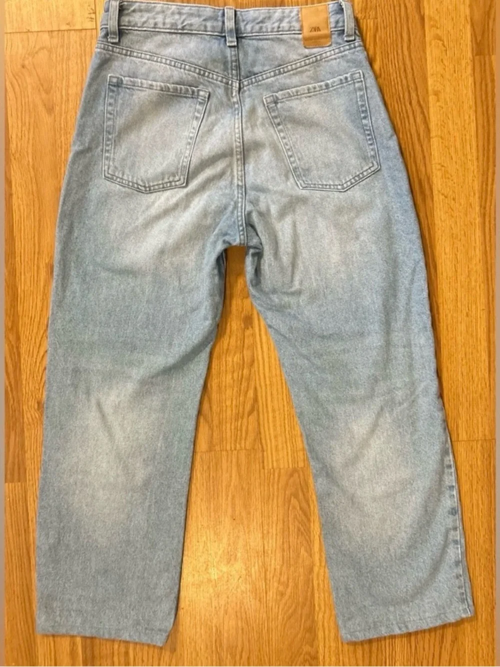 Zara Z1975 Light Wash Straight Leg Jeans Size 4 - Picture 8 of 12